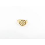 An 18ct gold early 20th century diamond cluster ring