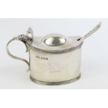A late Victorian silver mustard pot, by Mappin & W