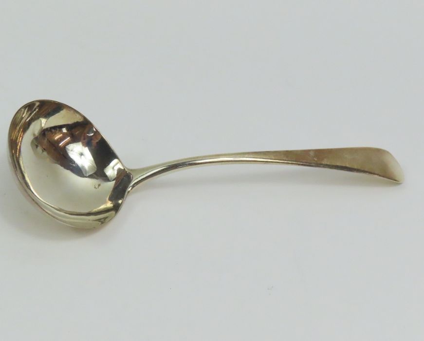 A Hester Bateman silver sauce ladle, London 1783,