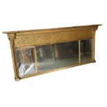 A 19th century rectangular gilt gesso overmantel m