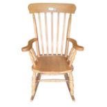 A 20th century beech wood rocking chair