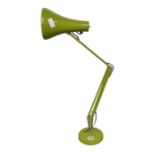 A green painted angle poise lamp