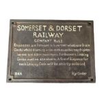 A Somerset and Dorset Railway cast iron notice “Co
