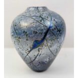 Peter Layton, (B.1937) A light blue studio glass v