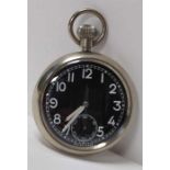 A Government issue open faced pocket watch, with a