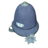 A Bristol Constabulary helmet with badge