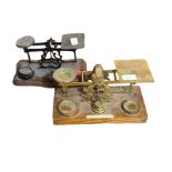 A S Mordan & Co set of brass postal scales with po