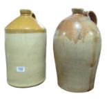 A large stoneware cider jar with rounded shoulders