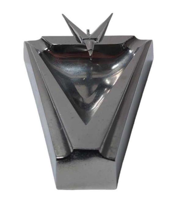 A chrome ashtray surmounted with Art Deco style fl - Image 2 of 3