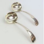 A pair of 20th century silver soup ladles, 16.5cm,