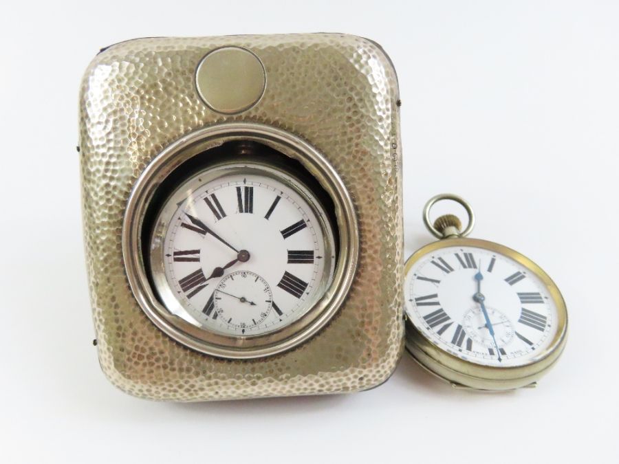 A silver fronted Goliath watch case, by Saunders &