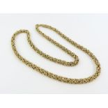 A 9ct gold fancy link chain, 50.5cm long, 36g gros