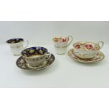 An early 19th Century Coalport trio painted with f