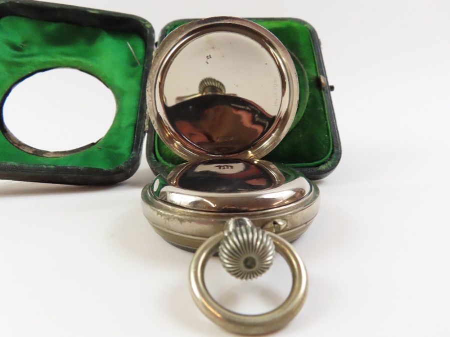 A silver fronted Goliath watch case, by Saunders & - Image 4 of 6