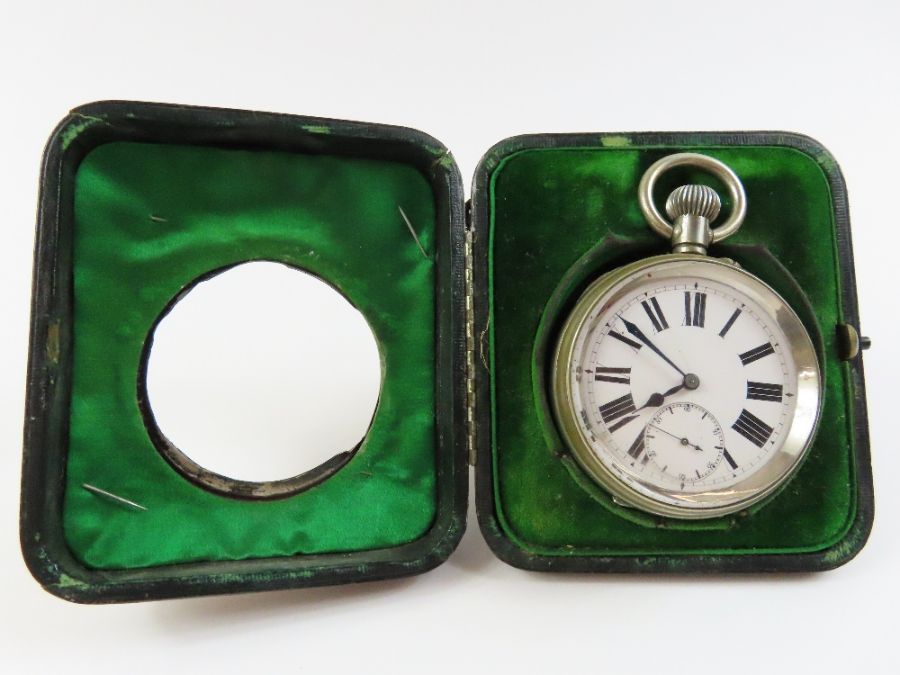 A silver fronted Goliath watch case, by Saunders & - Image 3 of 6