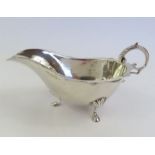 A 20th century sterling silver sauce boat, Birming