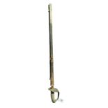 A Royal Navy sword with brass lions head pommel, w