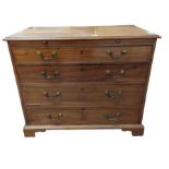 A George III mahogany chest of four graduated long