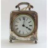 A late Victorian silver carriage clock, by O. C. C