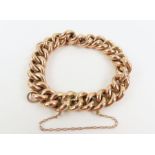 A Victorian period hollow curb link bracelet with