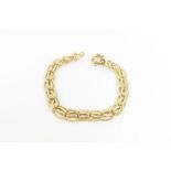 A 9ct gold fancy link bracelet, 19cm long, 7.4g gr