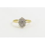 An early 20th century diamond ring, the ten old cu