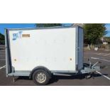 An Ifor Williams double tailgate/opening door trai