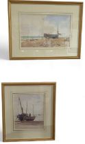 William Edward Croxford: Fishing boats near Rye, w