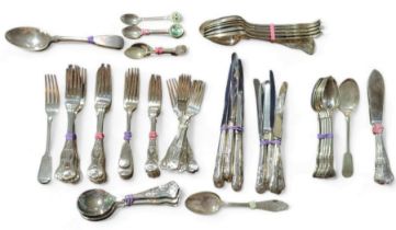 A quantity of silver plated Queens pattern cutlery