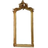 A rectangular gilt framed wall mirror overall 110c