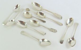 A small collection of silver flatware, various dat