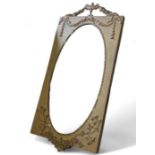 WITHDRWAN An Adams style gilt framed wall mirror, 82cm x 38c