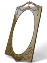 WITHDRWAN An Adams style gilt framed wall mirror, 82cm x 38c