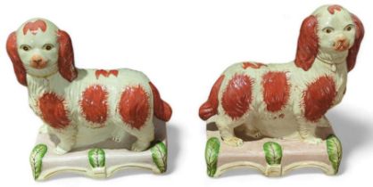 A pair of reproduction Staffordshire figures in th