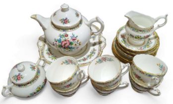 A Coalport "Ming Rose" pattern tea service, compri