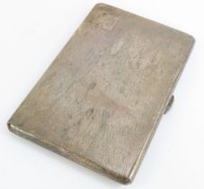 A silver cigarette case, by Frederick Field Ltd, B