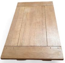 A contemporary oak low coffee table, 125cm, 70cm,