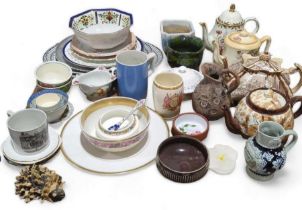 A collection of mixed ceramics, including tea and