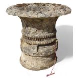 Large decorative stone urn on base