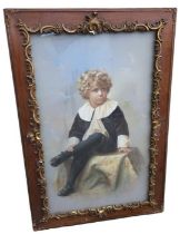 19th century German over-painted pastel print port