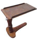 A Victorian mahogany side table, with adjustable t