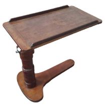 A Victorian mahogany side table, with adjustable t