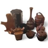 A collection of Eastern woodenwares