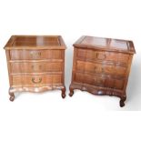 A pair of contemporary Chinese hardwood bedside ta