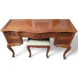 A contemporary Chinese hardwood dressing table, wi