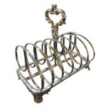 A Victorian seven-division toast rack, by John Sam