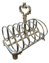 A Victorian seven-division toast rack, by John Sam