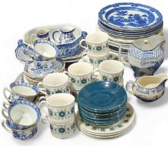 A 19th century Spode pearlware blue and white plat