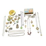 A quantity of silver and costume jewellery, to inc