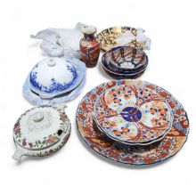 Collection of Japanese Imari pattern ceramics, two